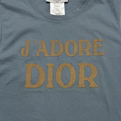 レア美品Christian Dior J'ADORE DIOR タンクトップ S J'Adore Dior Tank Top Gray Cotton Jersey | DIOR