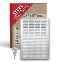 Fits 20x25 Duct Opening | Steel Return Air Filter Grille by Handua [Removable...