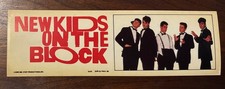 New Kids On The Block Bumper Sticker 1989 9.75&rdquo;x3&rdquo; Band Group Photo