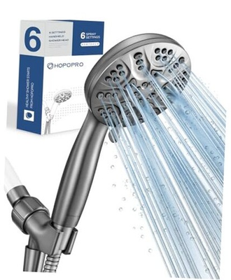 #ad #ad 6 Mode High Pressure Handheld Shower Head Set Consumer Reports Gray 6 Modes $65.78