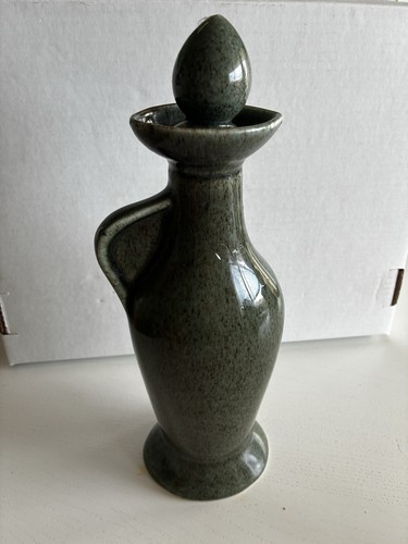 1965 James B. Beam Decanter Regal China Green Floral Ceramic Bottle w/ Stopper - Picture 3 of 8