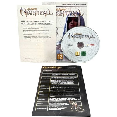 Guild Wars Nightfall PC DVD 3. Kampagne Deutsch gereinigte Hülle Handbuch