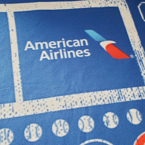LOGO American Airlines Chicago Cubs Überwurf Decke 50 x 50" blau & rot Baseball - Bild 3 von 8