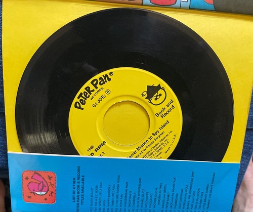 GI Joe 1964 1973 Secret Mission To Spy Island Peter Pan Record Set NICE! 45 rpm - Picture 5 of 6