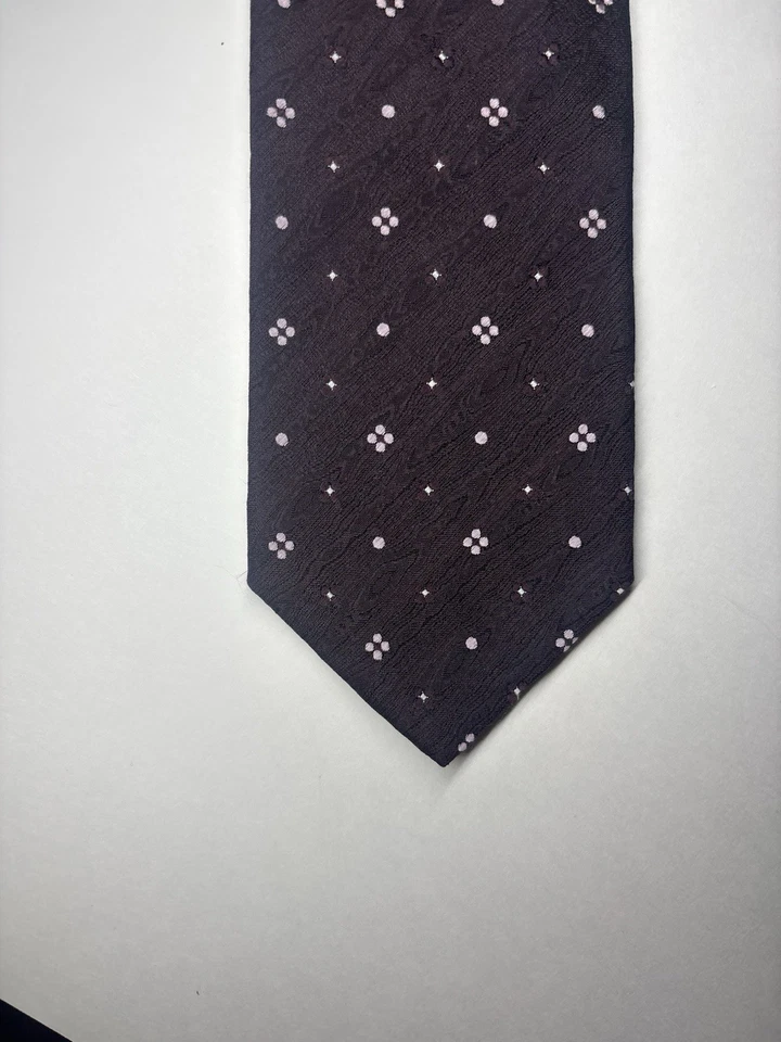 Ermenegildo ZEGNA Couture Men’s 100% Silk Brown Floral Necktie Jacquard 58”x3.5” - Image 4 of 4