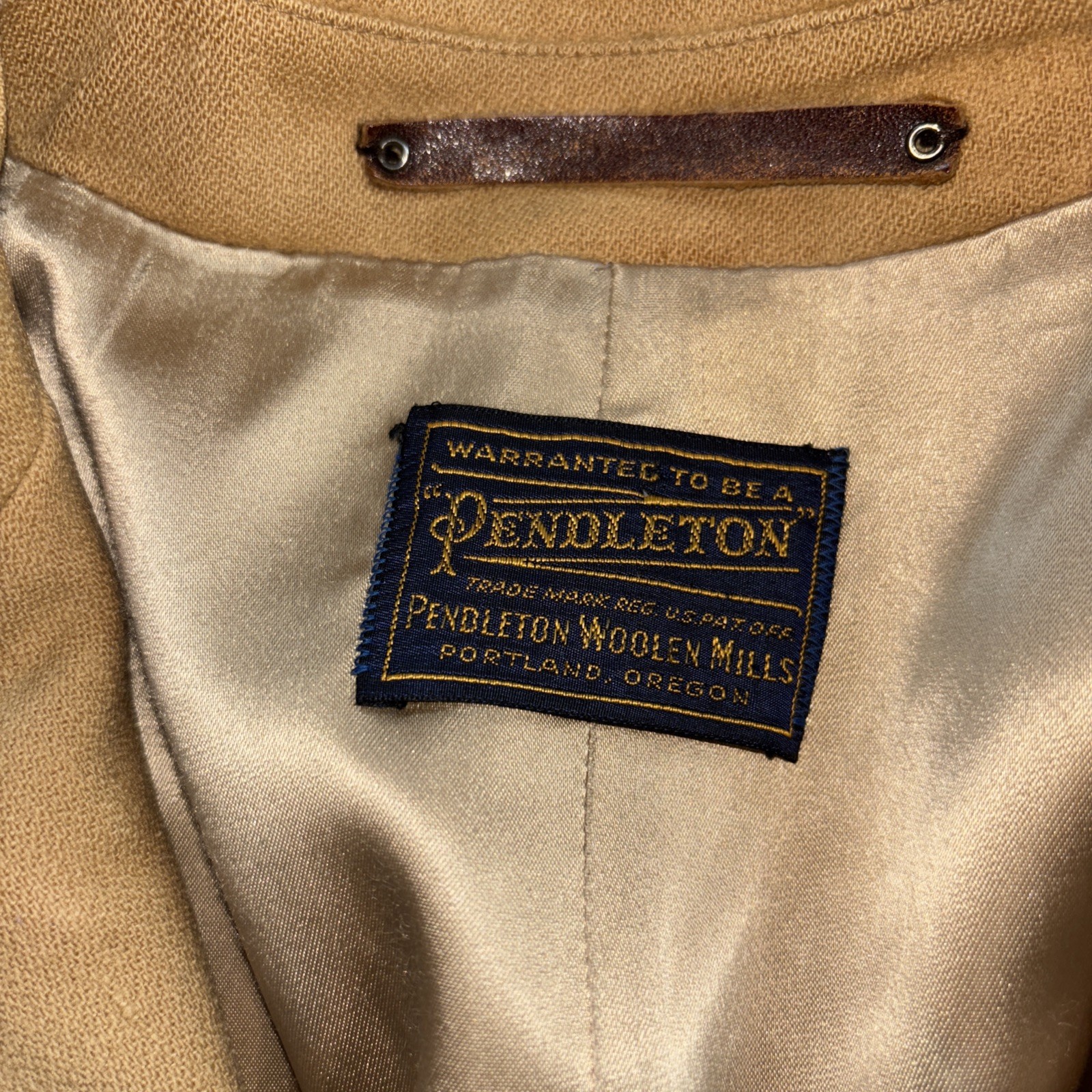 VTG Pendleton Jacket S/M Wool Collared Belted Coa… - image 6