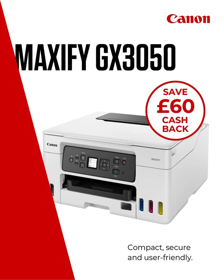 Canon MAXIFY GX3050 Printer for Home/Office Use - Colour Printers & Scanners ... - Image 2 of 4