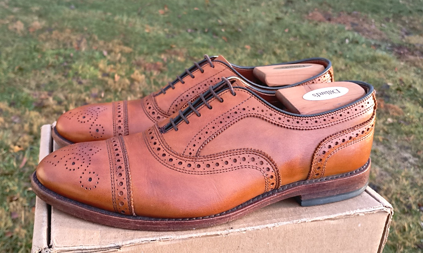 Allen Edmonds Strand 9.5D Walnut Brown Oxfords US… - image 2