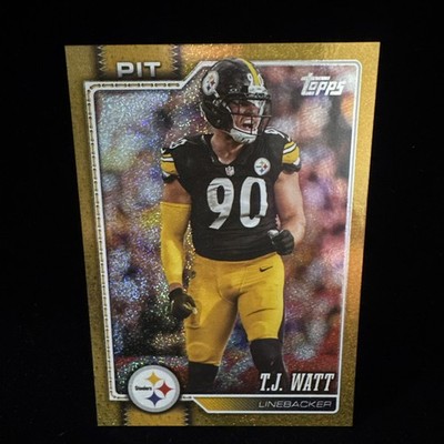 2026 Topps Flagship #254 T.J. Watt Gold Sandglitter  31/50