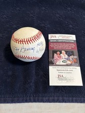 Jim Bunning HOF 96/PG 6/21/64 Signed Leonard S Coleman Baseball JSA COA Rare