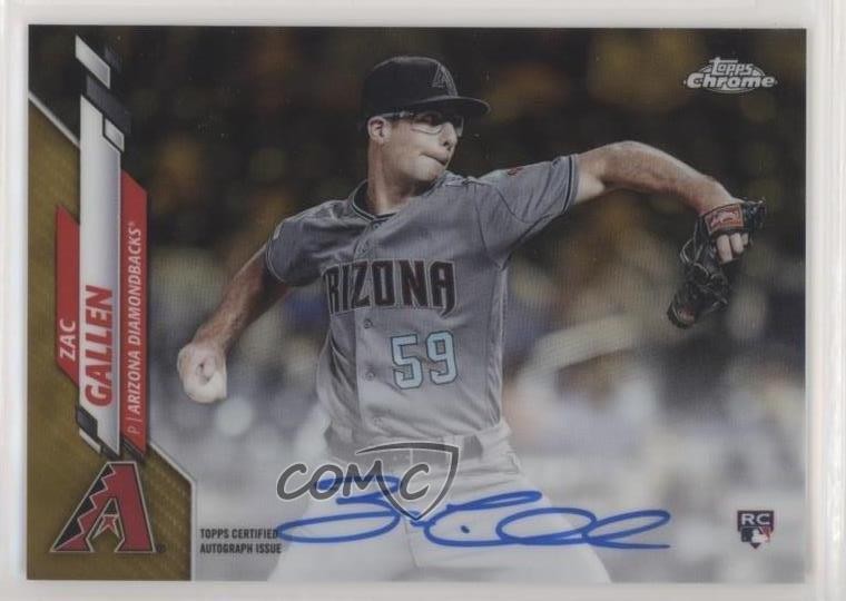 2020 Topps Chrome Rookie Auto Gold Refractor 3/50 Zac Gallen #RA-ZG Auto RC t9y