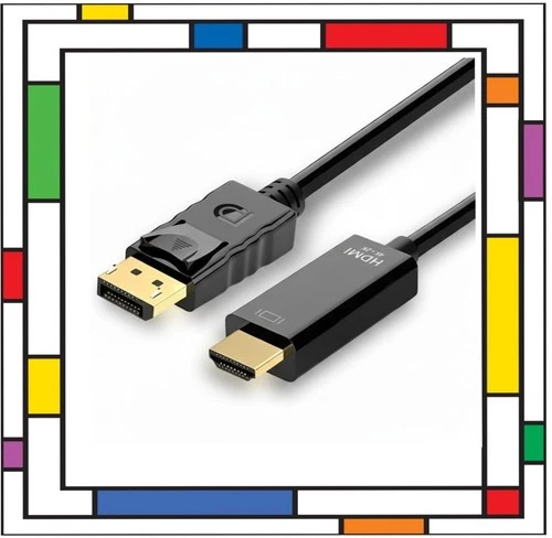 1.8M 4K Display Port DP To HDMI Male Cable Adapter Converter DisplayPort 60Hz