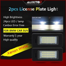 2Pcs License Plate Lights White LED Canbus For BMW E60 E90 F30 E92 3/4/5 Series