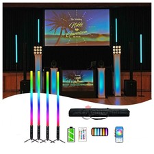 4/bag battery powered wireless dmx DJ party led 360 rgbwa pixel led tube light