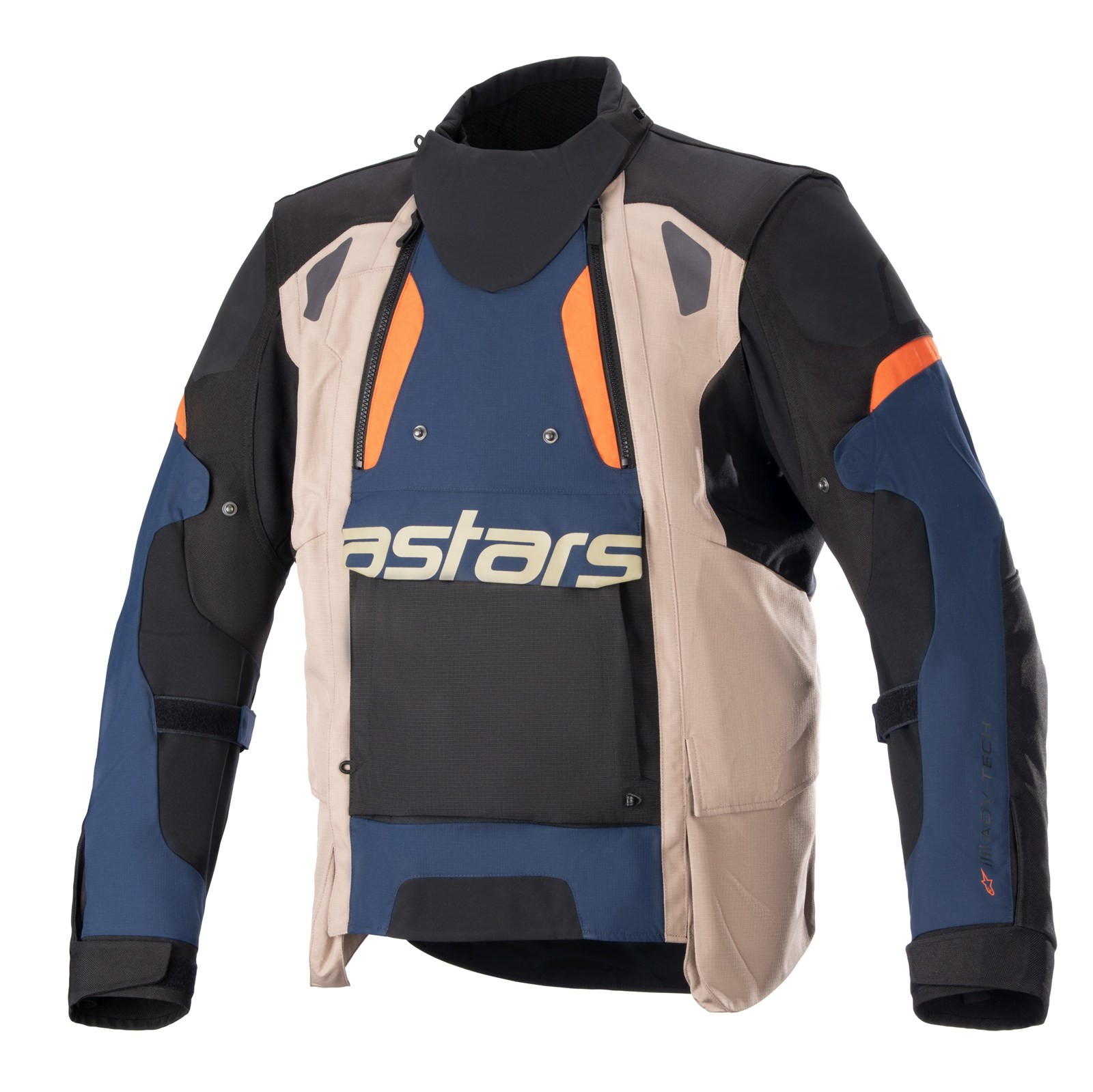 Alpinestars Harok Drystar wasserdichte Motorradjacke Gr. S - Blau Kaki Orange
