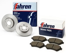 Genuine Fahren Rear Brake Discs & Pads Set Solid for Kia Rio