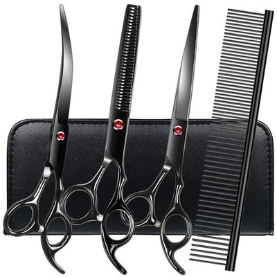 Professional Dog Grooming Scissors Set Stainless Steel Dog Grooming Kit - Thi...