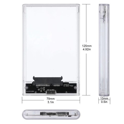 Sleek Black and White Design External Hard Drive Enclosure with UASP Support - Photo 2/14