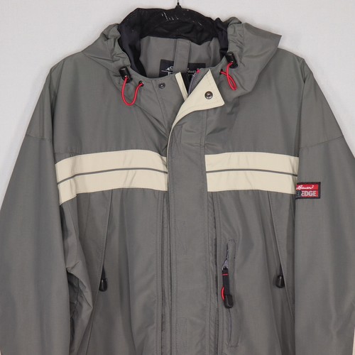 Eddie Bauer WeatherEdge Anorak Jacket Mens Tall XL Gray Pullover EBTEK Hooded - Picture 3 of 8