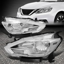 PARA NISSAN SENTRA 16-18 ESTILO FÁBRICA CARCASA CROMADA TRANSPARENTE FARO ESQUINERO LÁMPARA