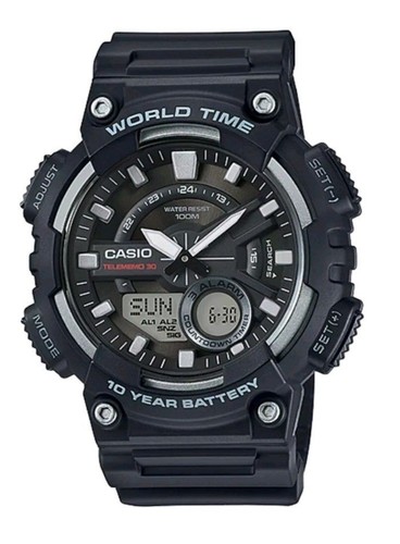 Reloj Casio AEQ-110W-1AVEF Hombre Hora Mundial Correa de Resina Multidial Excelente OFERTA - Imagen 1 de 6