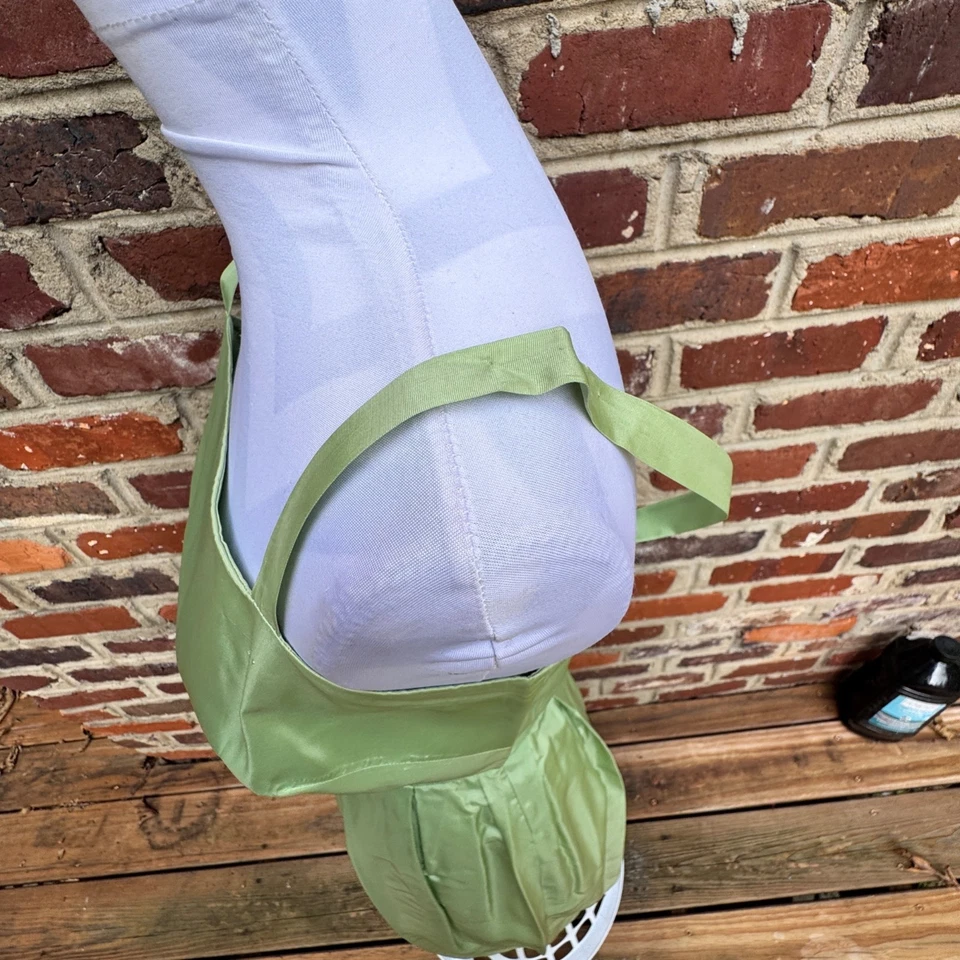 Vestido de fiesta vintage de satén verde menta de los años 50 con falda superpuesta transparente bordada Foto 4 de 4