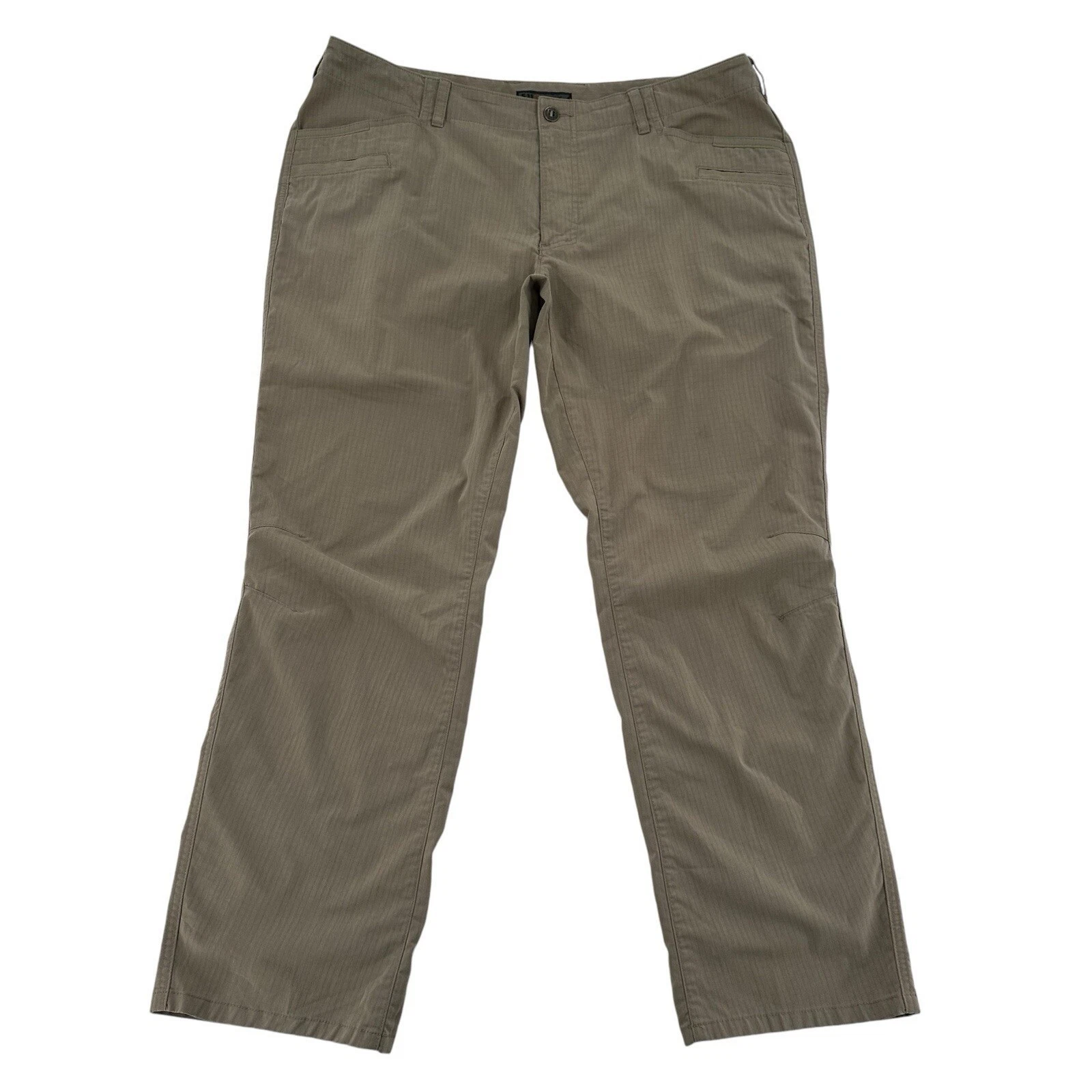 5.11 Tactical Mens Ripstop Cargo Pants Khaki Tan Straight Leg 40x32 Work Hiking