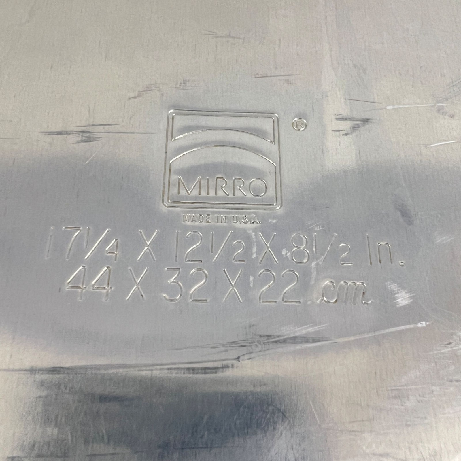 Vintage Mirro Aluminum Roasting Pan With Lid 17 1/4 x 12.5 x 8.5  Made in USA