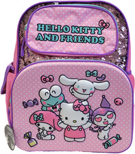 Large Backpack - Hello Kitty Friends Candy 3D Pop-Up 16" School Bag NEW Girls
