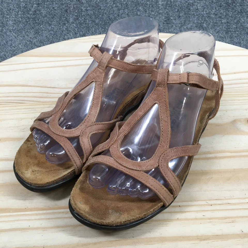 Sandalias Naot para mujer 39 beige Dorith cuero con tiras informales punta abierta cómodas Foto 3 de 4