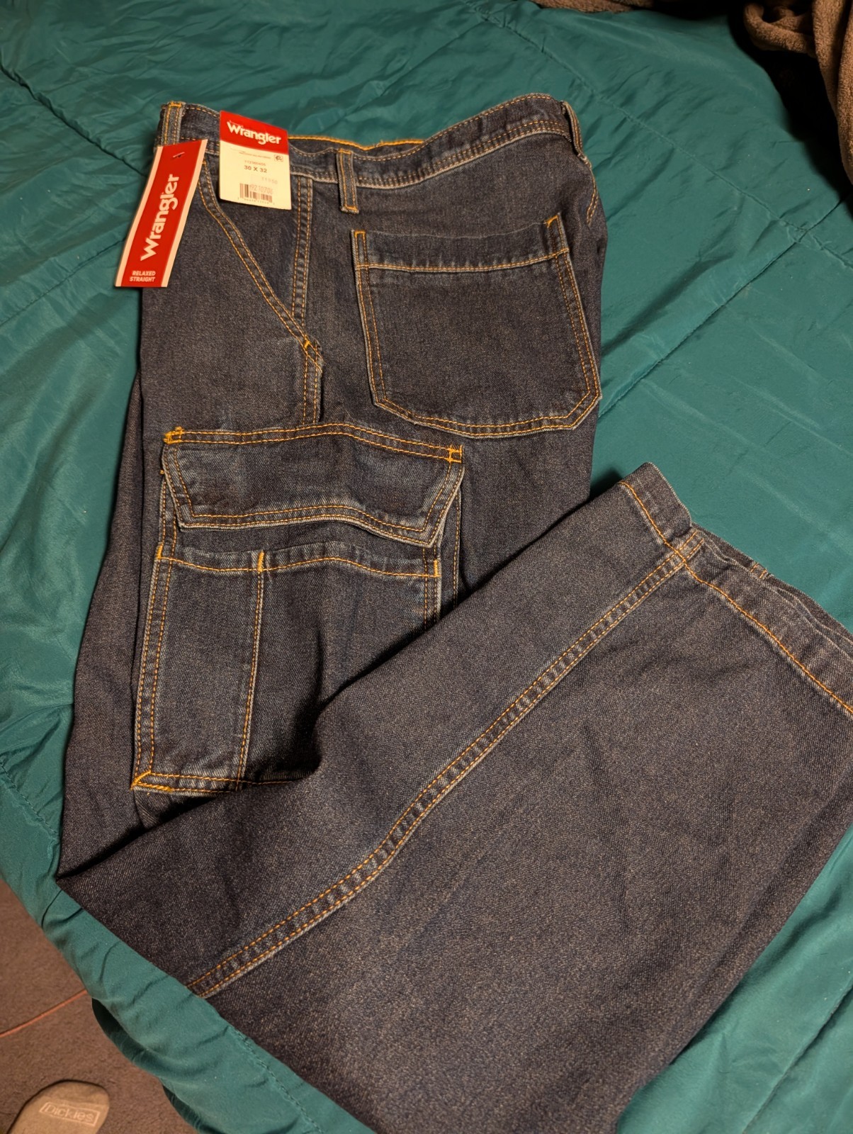 's 100% Cotton Relaxed Straight Cargo Jeans