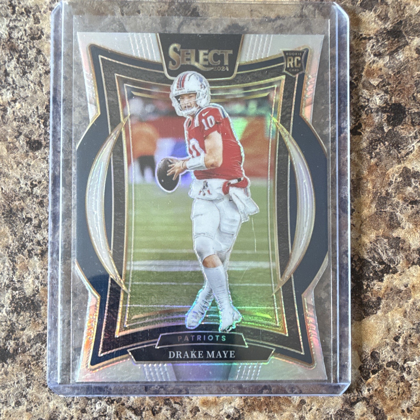 2024 Panini Select - Concourse Drake Maye #27 Silver Prizm Die-Cut (RC)