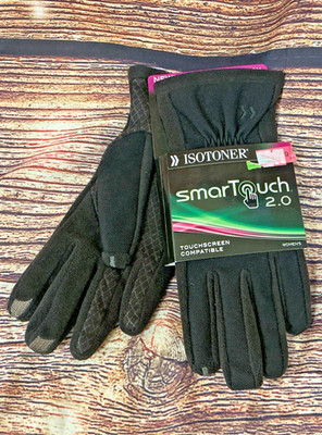 NWT Women's Isotoner Smartouch 2.0 Soft Fleeced Lined Gloves Size XS/SM