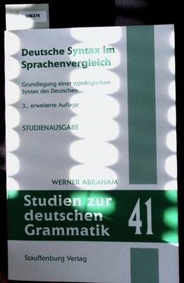 Deutsche Syntax im Sprachenvergleich. Grundlegung einer typologischen Sy 2492655