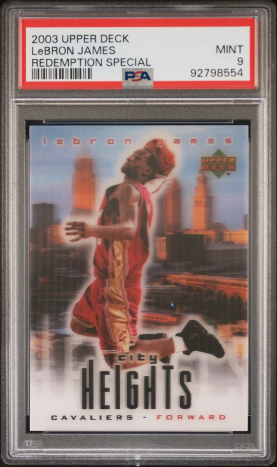 🔥2003-04 UPPER DECK-CITY HEIHTS - LeBRON JAMES - REDEMPTION SPECIAL-RC PSA 9🔥