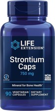 LIFE EXTENSION STRONTIUM CAPS 750mg Knochen Gelenken 90 Veg. Kapseln SUPER PREIS