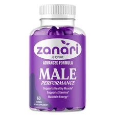(1 Pack) Zanari Male Gummys Advanced Formula Max Support Supplement 60 Gummies