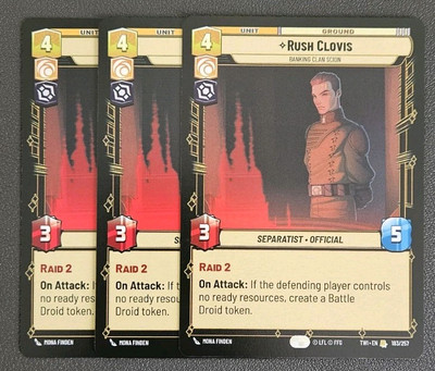 Rush Clovis 183 - Playset 3x - Star Wars Unlimited (Twillight Of The Republic)