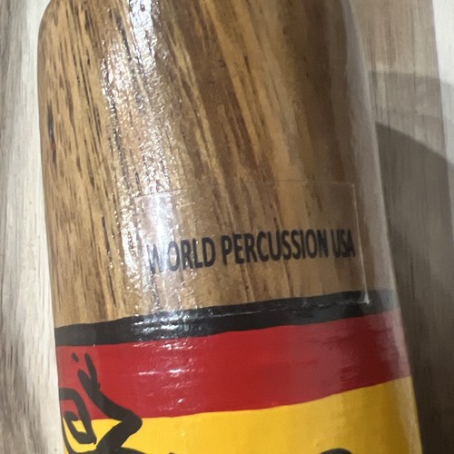 Spiral Wooden Didgeridoo Instrument REGGAE RASTA Stripe World Percussion USA 13” - Picture 2 of 6