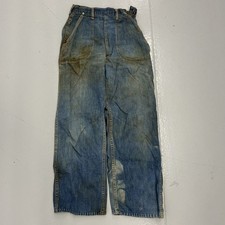 Vintage 50s Blue Bell Dark Side Zip Workwear Jeans 20x25 1950s True Vintage