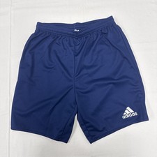 Adidas Short Youth Boys Size L Blue Pockets Logo Embroidered 36637