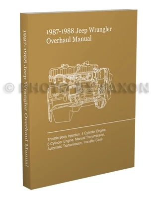 1987 1988 Jeep Wrangler Reformar Manual Motor Transmisión Fi Transferir Estuche - Imagen 1 de 4