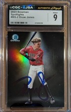 Druw Jones Signed 2023 Bowman Trading Card Autographed JSA CGC Slab DBacks