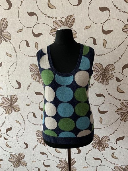 Women Boden Vest Navy Wool 38 / M / 46