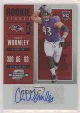 2017 Contenders Optic Rookie Ticket Red Prizm 36/75 Chris Wormley #194 Auto 0jl