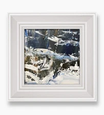 Lizard Peninsula Storm Swell Textured Abstract UK Ocean Painting Home Decor Gift