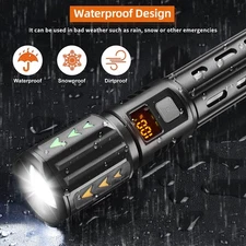 35000000 Lumen Super Bright LED Tactical Flashlight Rechargeable LED Work Light
