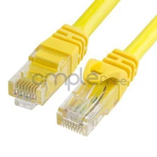 100FT CAT6 Cable Ethernet Lan Network CAT 6 RJ45 Patch Cord Internet Yellow NEW