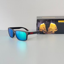 Oakley Holbrook OO9102 signature edition Sunglasses frosted black / Green lens