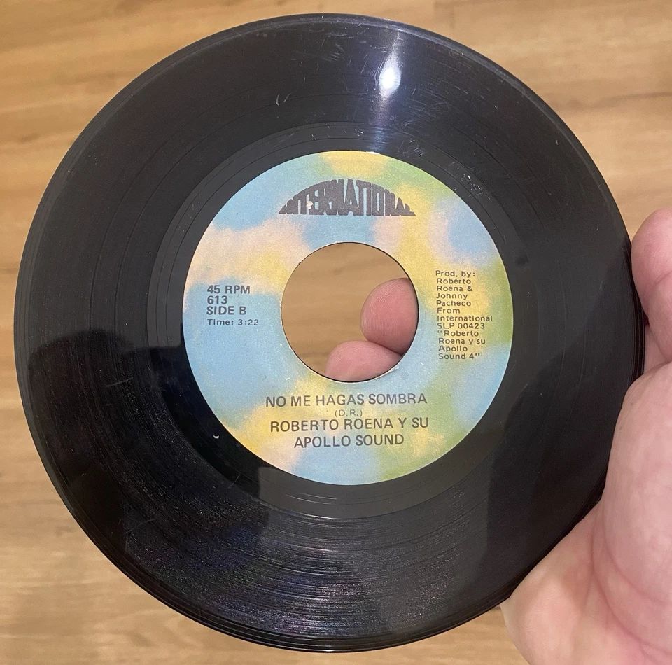 RARE Latin Salsa 45 ROBERTO ROENA Y SU APOLLO SOUND Con Los Pobres Estoy VG* - Image 3 of 4
